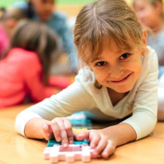 Little girl playing