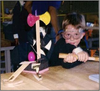 child with goggles