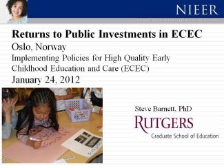 returns to public investments in ecec cover